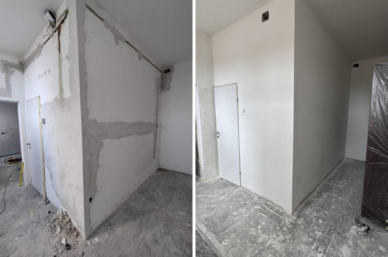 wall before after